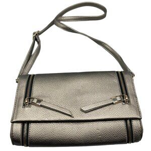 Dream Control clutch handbag purse gold snap front adjustable strap 2 zip READ